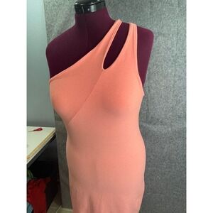 Beyond Yoga Coral Spacedye Lost Your Mind One Shoulder Cutout Dress‎ Women's L